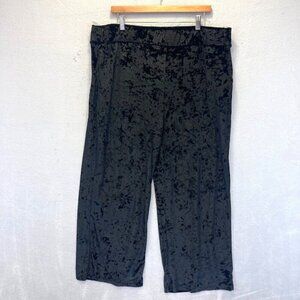 Serra Crushed Velvet Wide Leg Pants Womens XXL 20-22 Pull On Halloween Cat Witch